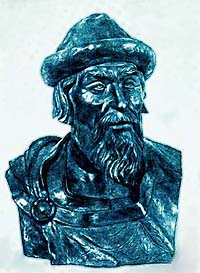 Скульптурный портрет Ярослава Мудого (скульптор - М.М.Герасимов)