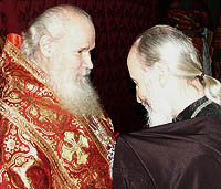 Святейший Патриарх Алексий и архиепископ Берлинско-Германский и Великобританский Марк <BR>(Фото Ю.В.Клиценко, 