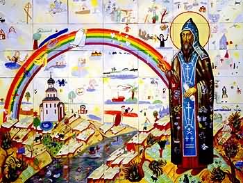 Полотно «Мир преподобного Кассиана Учемского»