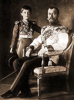 Император Николай II с сыном Цесаревичем Алексеем
