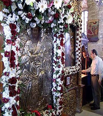 Икона св. праведного Лазаря в храме в Ларнаке, Кипр