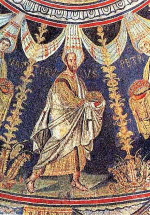 Св. апостол Павел. Фрагмент мозаики из Баптистерия. Равенна Vв.