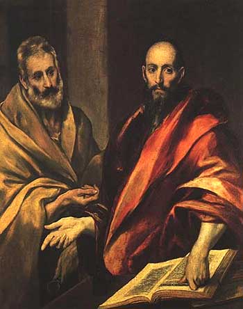 Апостолы Петр и Павел (1587 - 1592 гг.) Художник Эль Греко