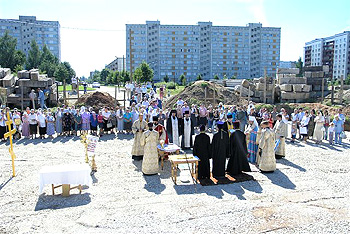 Закладка храма св. Георгия в г. Саласпилс