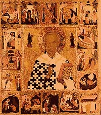 Святой Никола с Житием. (Третья четверть XVI в., Москва)