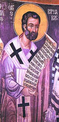 Апостол Варнава. Роспись церкви Ставрос ту Агиасмати, 1494 г.
