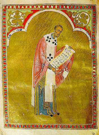 Иоанн Златоуст (миниатюра XIII века)