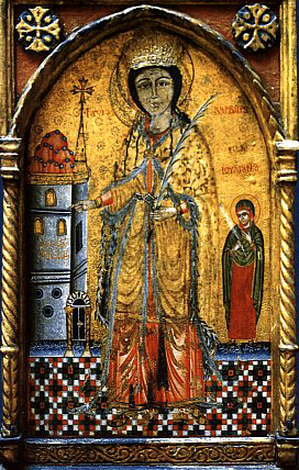 Святая великомученица Варвара. Коптская икона