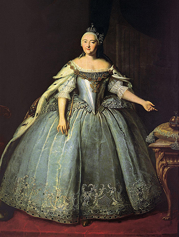 Портрет императрицы Елизаветы Петровны. Худ Вишняков, 1743 г.