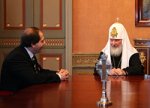Святейший Патриарх Кирилл встретился с художественным руководителем Московского государственного академического симфонического оркестра П.Л. Коганом
