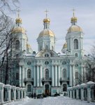В канун Крестопоклонной Недели Святейший Патриарх Кирилл совершил утреню в Никольском Морском соборе Петербурга