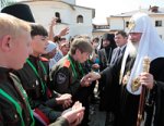 В завершение визита в Тверскую епархию Святейший Патриарх Кирилл посетил Центр духовного развития детей и молодежи г. Старица