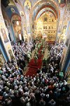 В день памяти преподобных Сергия и Германа, Валаамских чудотворцев, Святейший Патриарх Кирилл совершил Божественную литургию в Спасо-Преображенском соборе Валаамского монастыря