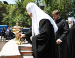 Святейший Патриарх Кирилл совершил закладку храма Воскресения Христова на территории предприятия «ЮЖМАШ»