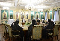 Под председательством Святейшего Патриарха Кирилла началось первое в 2015 году заседание Священного Синода Русской Православной Церкви