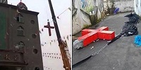 Китайские христиане водружают на место кресты, поваленные властями