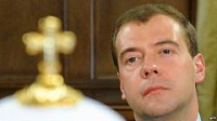 Поздравление Святейшего Патриарха Кирилла председателю Правительства России Д.А. Медведеву с 50-летием со дня рождения