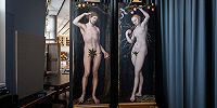 Недавно отреставрированные панели Кранаха с изображениями Адама и Евы будут выставлены в Центре Гетти