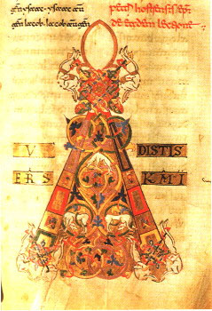Миниатюра из Лекционария 1068 г. Монастырь Монте-Кассино