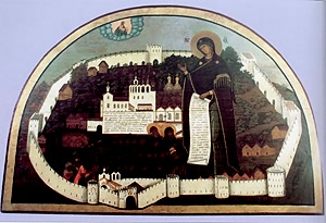 Псково-Печерская обитель - Дом Пресвятой Богородицы (икона из Никольского храма)