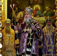 Святейший Патриарх Алексий совершил Божественную литургию и принял поздравления с 55-летием служения в священном сане