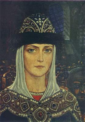 Княгиня Евдокия в храме (И.Глазунов, из цикла 