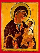 Тихвинская икона Божией Матери, XV в.