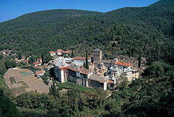Сербский монастырь Хиландар на Святой Горе Афон