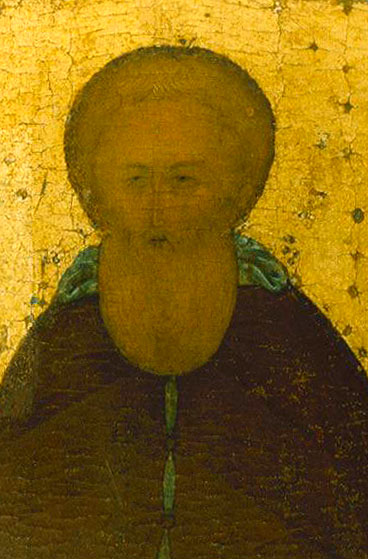 Преп. Сергий Радонежский. Икона письма Феодосия, нач. XVI в.