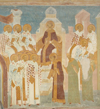 Первый Вселенский собор. Фреска Дионисия