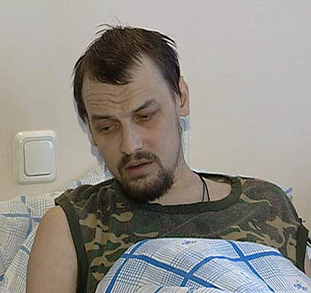 Раненый в Чечне воин Алексей Журкин