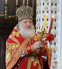 Святейший Патриарх Кирилл совершил Пасхальное богослужение в Храме Христа Спасителя
