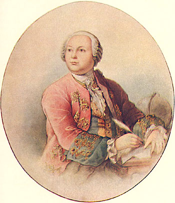 М. В. Ломоносов. Акварель середины XIX в.