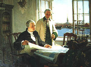 М.В. Ломоносов и В.Я.Чичагов. Худ. - А. И. Васильев