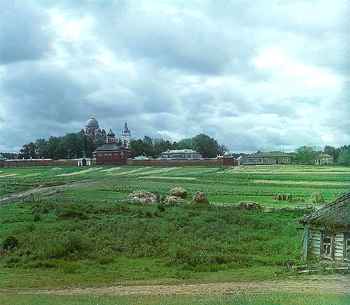 Спасо-Бородинский монастырь. Фото - С.М. Прокудин-Горский, 1911. Восстановил - Д.В. Чекалов