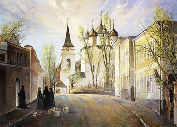 Старая Москва. Вид на церковь св. Владимира. Худ. Григорий Киселев