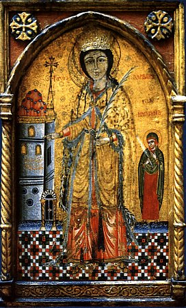 Святая великомученица Варвара. Коптская икона