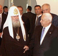 Состоялась встреча Святейшего Патриарха Московского и всея Руси Алексия II с премьер-министром Израиля Ариэлем Шароном