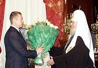 Состоялась встреча Святейшего Патриарха Алексия с президентом республики Марий Эл Л.И.Маркеловым