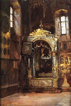 Рака святителя Ионы в Успенском соборе. Худ. В. Д. Поленов, 1877 г.