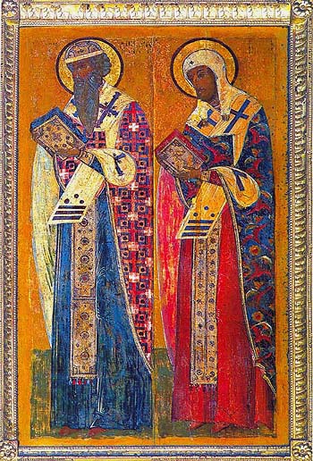 Святые Митрополиты Филипп и Иона. Икона из деисусного ряда церкви Воскресения на Дебре, г. Кострома