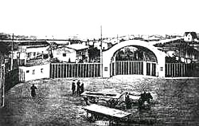 Лагерь военнопленные в Пухгайме. Фото периода Первой мировой войны