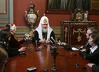 Состоялась предпасхальная встреча Предстоятеля Русской Православной Церкви с журналистами