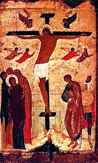 Распятие. Икона письма Дионисия из Павло-Обнорского монастыря
