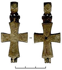 Крест-энколпион (вторая половина XI в.), найденный в Старой Руссе
