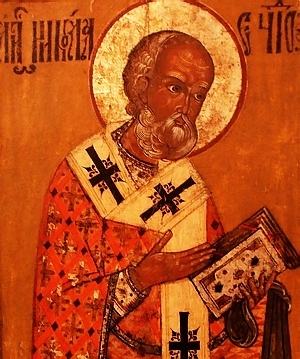 Св. Николай, икона из Деисусного чина, XVII в. ГИМ