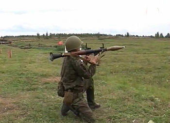 На учениях 