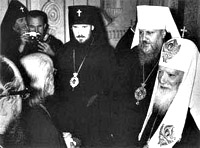 Патриарх Алексий I, митрополит Крутицкий и Коломенский Пимен, архиепископ Таллинский и Эстонский Алексий 