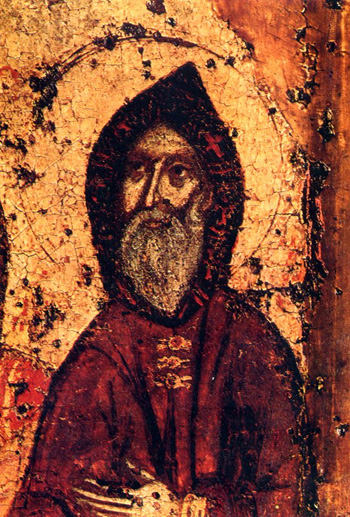 прп.Антоний Печерский (фрагмент Свенской иконы Божией Матери)