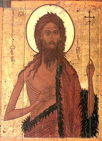 Св. Иоанн Предтеча, ярославльская икона. Конец 60-х - начало 70-х годов XVI века